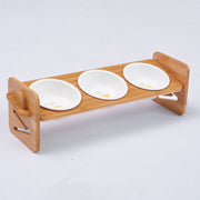 Bamboo single double double bowl bamboo frame