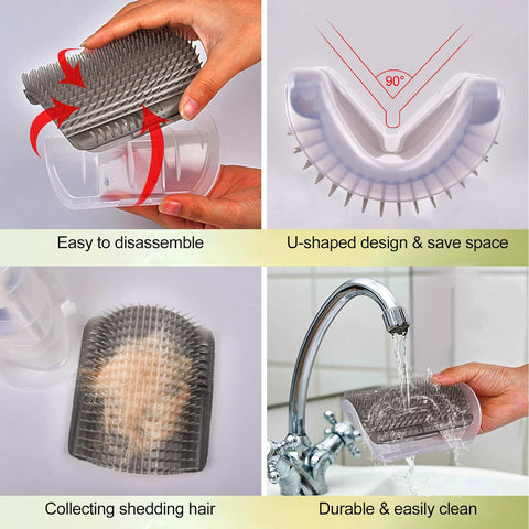 Cat Self Groomer Arch  Self Cleaning Slicker Brush